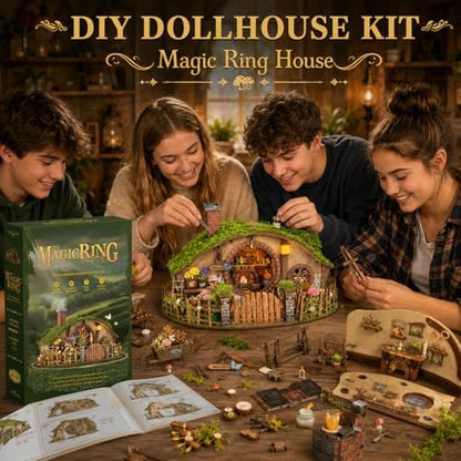 Roroom DIY Miniature House Kit, Fantasy Hillside Cottage Dollhouse Kit - Image 5