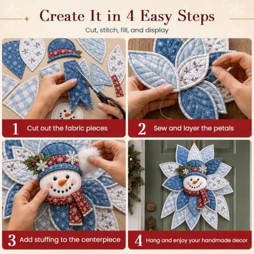 Daily Partner Quilted Christmas Door Hanging DIY Sewing Kit (G) - Image 5