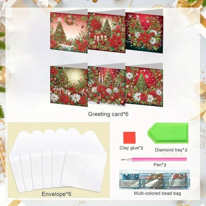 Diamond Art Greeting Cards Kit,Diamond Art Cards Special Shaped Diamond Painting Greeting Card Arts Crafts for Christmas Birthday Thanksgiving Day Holiday(B) (Style H) - Image 6