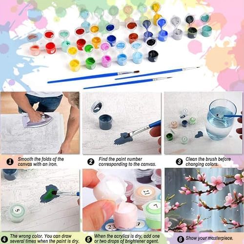 Arttoplus Waterfall Paint by Numbers Kit for Adults Beginner 16x20 inch - Image 6