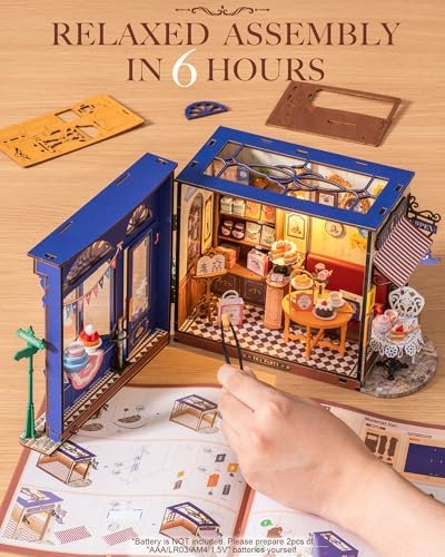 Rolife Tea Room DIY Miniature Dollhouse Kit Creative Gift for Adults - Image 4
