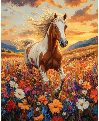 obterie Horse Paint by Numbers Kit for Adults Beginner Animals Oil Painting Kit Adult Paint by Number Kits on Canvas DIY Painting for Beginners Art by Numbers for Gifts Home Wall Decor 16x20 Inch by Unknown