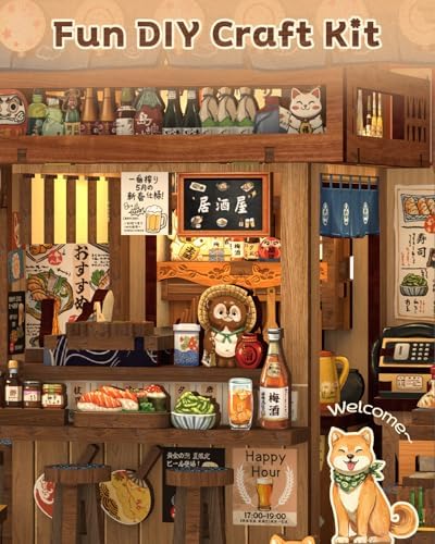 CUTEBEE Book Nook Kit, DIY Miniature House Japanese Izakaya for Adults - Image 5