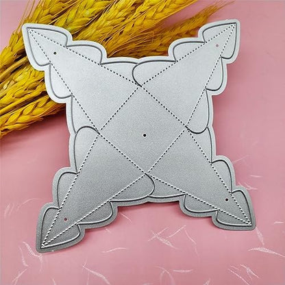 Scrapbooking Die-Cuts, Christmas Metal Cutting Dies for Card Making, Paper Craft Punch Template, Background Embossing Stencils, DIY Album Décor (Gift box-12x12cm) - Image 4