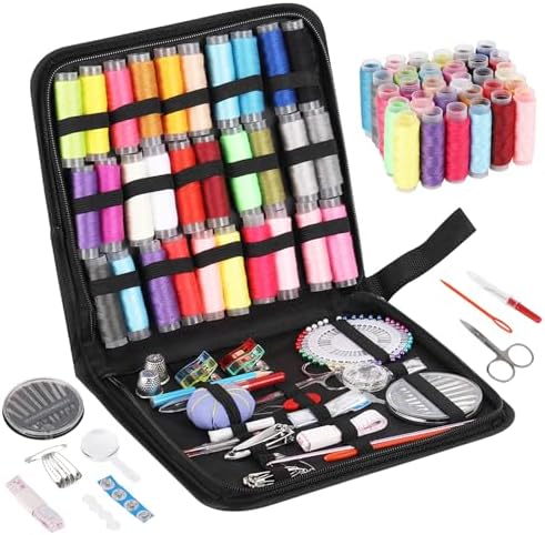 acDesign Sewing Kit for Adults, 131pcs Portable Hand Needle and Thread Kit for Sewing, Essential Sewing Supplies and Accessories for Adults, Beginner, Home, Travel by acDesign