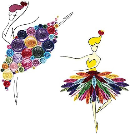 Woohome 48 PCS Paper Quilling Kit, Paper Quilling Making Drawing Design and Papers Quilling Tools for Quilling Art Paper DIY Drawing Handcraft Handmade, Home Decoration - Image 2