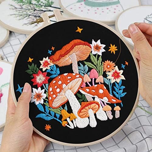 Louise Maelys Mushroom Embroidery Kit for Beginners, DIY Adults Needlepoint - Image 4