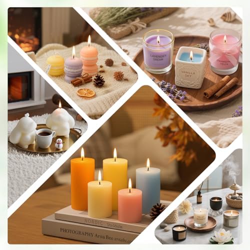 KEARLGMBH Wax Melter for Candle Making, Soy Candle Making Kit with Wax Melting Pot, DIY Candles Making Supplies Including 1lbs Soy Wax, Candle Wax Melter, Stirring Spoon, Wicks, and Centering Device - Image 6