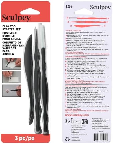 Sculpey Tools Clay Tool Starter Set for Polymer Clay, Duel Ended Tools for Wide Range of Projects and Techniques, 3/Pack, Case of 3 Packs, 9 Pieces Total - Image 7