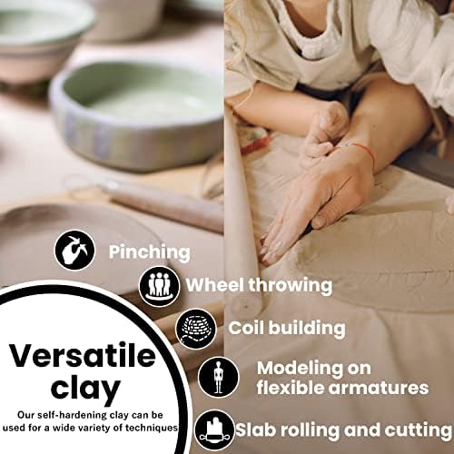 Old Potters Air Dry Modeling Clay, 25 lbs, All Natural Modeling Clay. Ideal for Beginners and Advanced Sculptors. 25 lbs. - Image 3