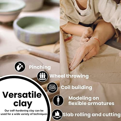 Old Potters Air Dry Modeling Clay, 25 lbs, All Natural Modeling Clay. Ideal for Beginners and Advanced Sculptors. 25 lbs. - Image 3