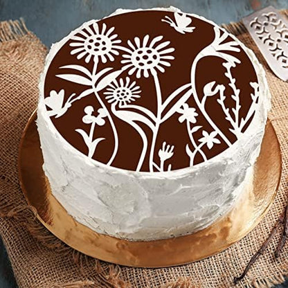 Marspark 20 Pcs Wildflower Stencils, Round Style, 6.7 x 6.7 Inch - Image 6