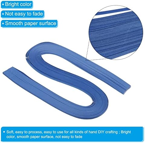 PATIKIL Quilling Strips Paper 120pcs 1/8"(3mm) 54cm Origami Paper Quilling Strip for Art DIY Hand Craft Christmas Navy Blue - Image 3
