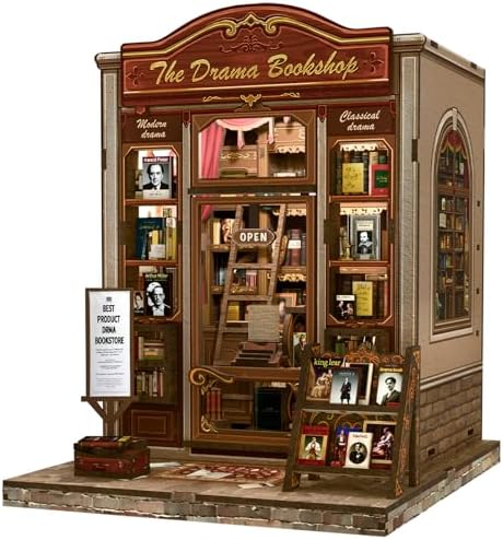 Fsolis Book Nook Kit, 3D Wooden Puzzles for Adults by FsolisDIYDollhouse