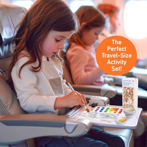 COIPLAY Watercolor Craft Kit, Paint Set, 648 Color Blocks, 52 Coloring Bookmarks, Fairytale Princess Theme, Travel Gift for Kids & Adults - Image 4
