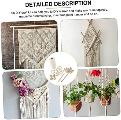 LIFKICH DIY Macrame Kit for Adults Macrame Tapestry Material Wall Art Decoration Woven Kit - Image 2