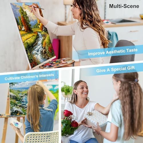 Offito Paint by Numbers Kit for Adults- Adult Paint by Number Kits on Canvas for Beginners, DIY Acrylic Oil Number Painting Kits for Home Wall Decor Gift 16"x20" (Without Frame) - Image 7