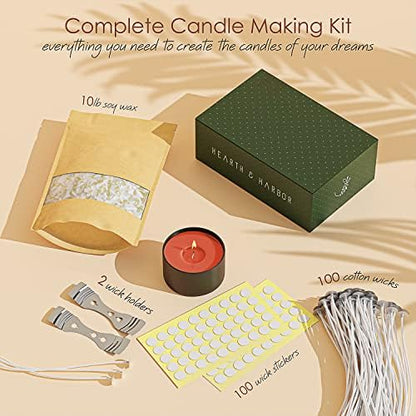 Hearth & Harbor Organic Candle Wax, Pure Soy Wax for Candle Making, 10 lbs - Image 2