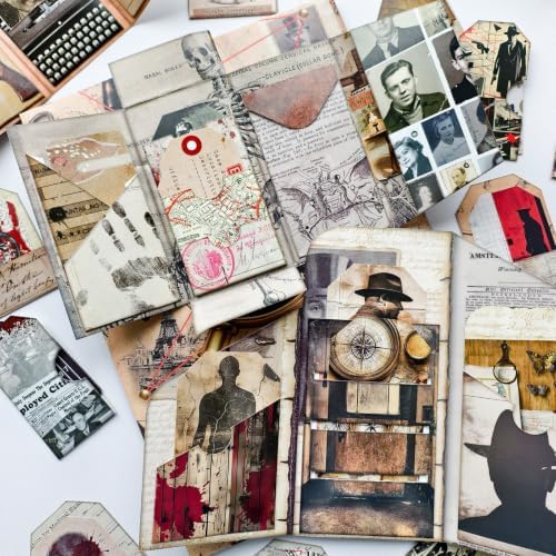Junk Journal Kit Mystery Detective Ephemera Set for Crafts - Image 4