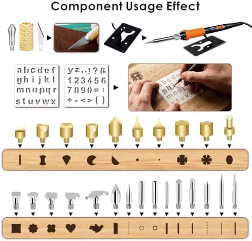 Upgrade 40Pcs Wood Burning Kit, Craft Pyrography Tools for Beginners, Adults, Engraver, Carver, Adjustable Temp Wood Burning Pen, Ideal for Woodworking, Carving and Leather Craft - Image 2