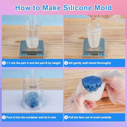 Silicone Mold Making Kit, 22oz 15A Elastic Liquid Silica Gel - Image 4