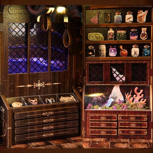 TOYQI Book Nook Kit, DIY Miniature Dollhouse Kit for Adults and Teens - Image 5