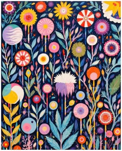 Floral Paint By Numbers Kit For Adults - Diy Botanical Garden Flowers Painting On Canvas 16X20 Inches, Acrylic Paint Set, Suitable For Beginners, Wall Decor Art For Home Decoration Or Gifts, Unframed by Unknown
