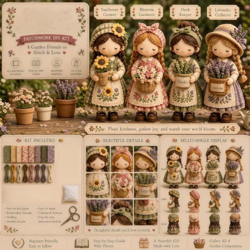 DHJJXQGX Patchwork Fairy DIY Sewing Kits Craft Kit for Adults Decor Gift - Image 6