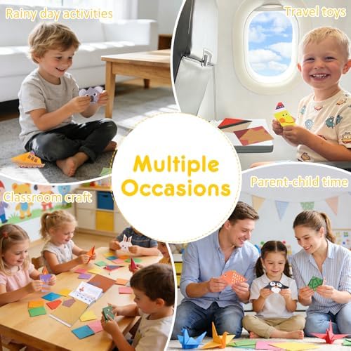 Origami Paper Kit for Kids Ages 5-8 8-12 Easy-Fold Set with Guide Book (90 Patterns: Beginner to Advanced) : Perfect Party Favors,classroom craft, Birthday /Holiday / DIY Gifts for Kids - Image 7