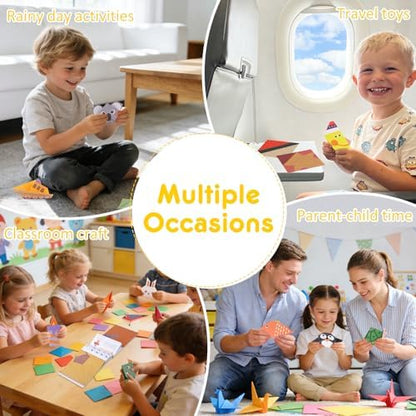 Origami Paper Kit for Kids Ages 5-8 8-12 Easy-Fold Set with Guide Book (90 Patterns: Beginner to Advanced) : Perfect Party Favors,classroom craft, Birthday /Holiday / DIY Gifts for Kids - Image 7