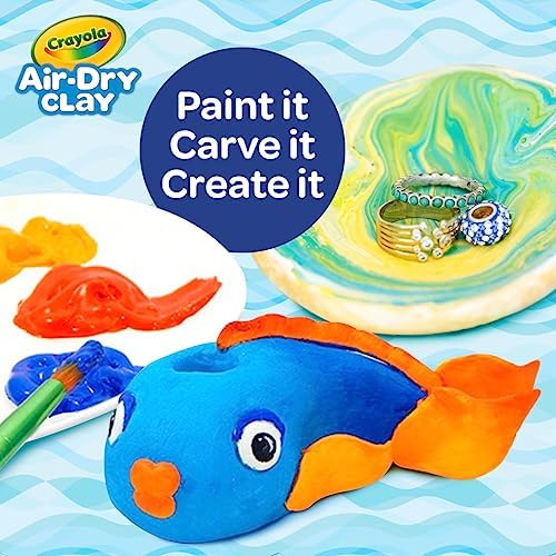 Crayola Air Dry Clay, Classic Colors, Bulk (4) Set of 2.5 lb. Resealable Buckets, Modeling Clay Alternative for Kids - Image 4