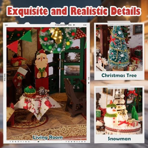 Christmas Miniature House Kit for Adults with Music Box & LED - Image 4