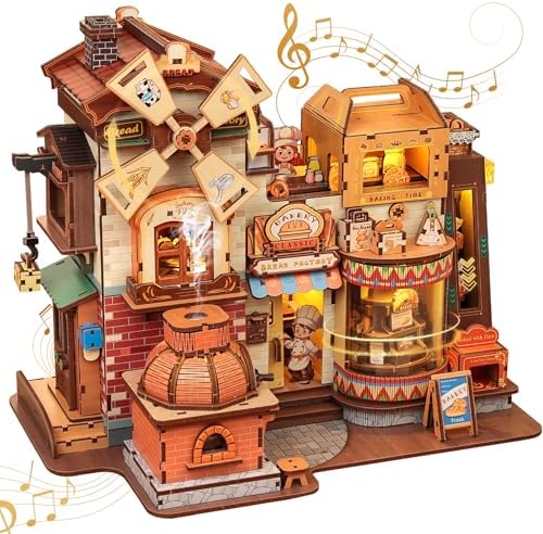CUTEBEE Book Nook, 3D Wooden Puzzle for Adults,576 Pcs (Bread Factory) by CUTEBEE