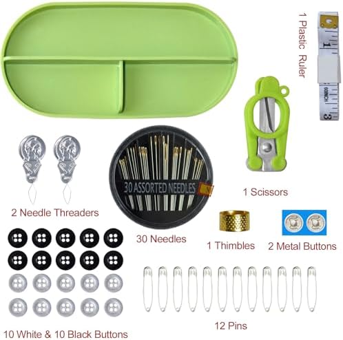 40 Spools of Sewing Thread,Gift Box Portable Basic Sewing Repair Kits (Green) - Image 3