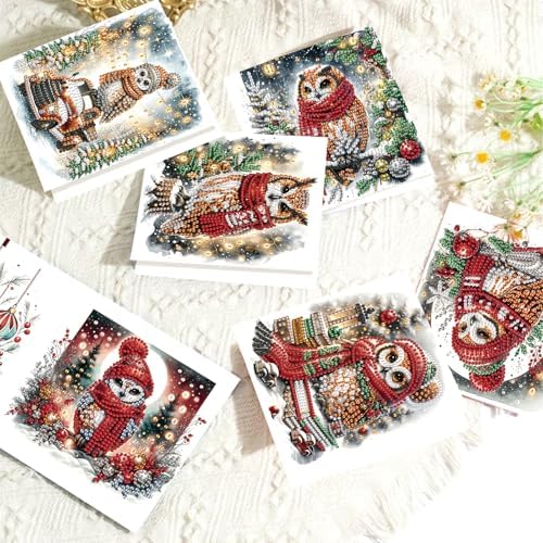 Diamond Painting Greeting Card Kit, Special Shaped Diamonds Painting, DIY Handcraft for Relatives and Friends with Wishes,Unique Design Crafting for Birthday or Holiday Cards - Image 5
