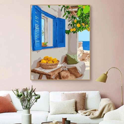 ZRIZQ Paint by Numbers Kit for Adults Beginner,Lemon Tree,16x20 - Image 3