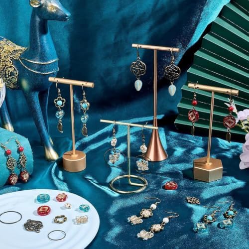 SUNNYCLUE 10 Pairs Baroque Earrings for Women Vintage Earrings for Women Trendy 2025 Acrylic Antique Bronze Tibetan Style Retro Turquoise Gemstone Bohemian Boho Jewelry Set Christmas Wedding Gift DIY - Image 4