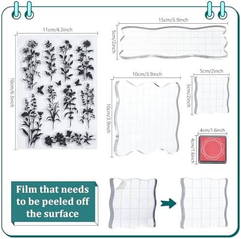 29 Pcs Acrylic Stamps for Crafting Card Making Supplies Set - Image 6