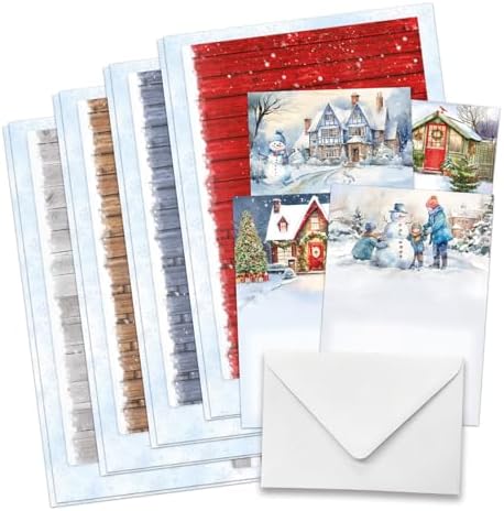 Katy Sue Christmas Garden Picket Fence Card Making Kit - 8 Shaped Cards, Die-Cut Embellishments, Background Scenes, Foam Pads, Instructions & 8 Envelopes for Christmas Card Making Supplies. UK-Made. - Image 3
