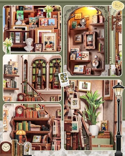 CUTEBEE Book Nook Kit, DIY Miniature House Kit for Adults Bookshop - Image 5