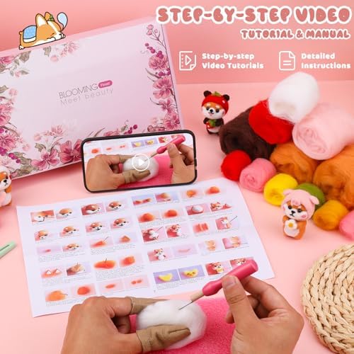 UOOU Needle Felting Kit, Wool Felting Kit with 6 Pcs Felting Needles - Image 4