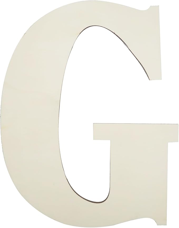 Big Unfinished Wooden Letters for Wall Decor 12 Inch Large Wooden Alphabet Blank Unfinished Wooden Letters for Craft Projects Birthday Party Wedding Wine Bar Sign - G