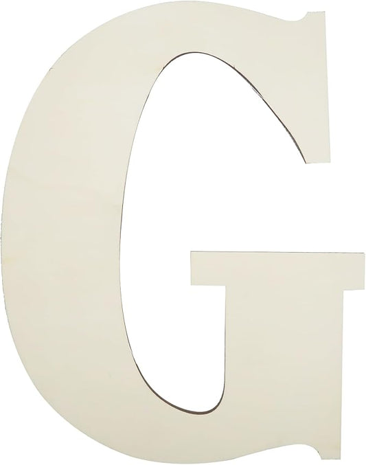 Big Unfinished Wooden Letters for Wall Decor 12 Inch Large Wooden Alphabet Blank Unfinished Wooden Letters for Craft Projects Birthday Party Wedding Wine Bar Sign - G