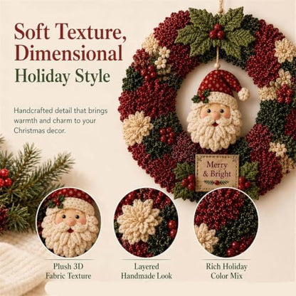 3D Fabric Poke Wreath DIY Kit,3D Fabric Poke Wreath DIY Kit for Adults (#D) - Image 2