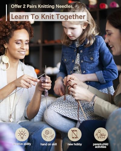 Katech Knitting Kit for Beginner- Learn to Knit Kit for Adults & Kids - Image 4