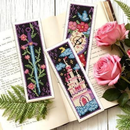 ORIGACH 6 Set Fairy Tale Fantasy Cross Stitch Bookmark Kit for Beginner - Image 5