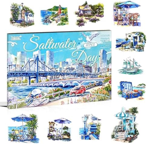 Summer Landscape PET Sticker Book, Diecut Stickers for Journaling by Diuhofart