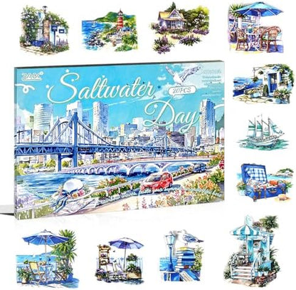 Summer Landscape PET Sticker Book, Diecut Stickers for Journaling by Diuhofart