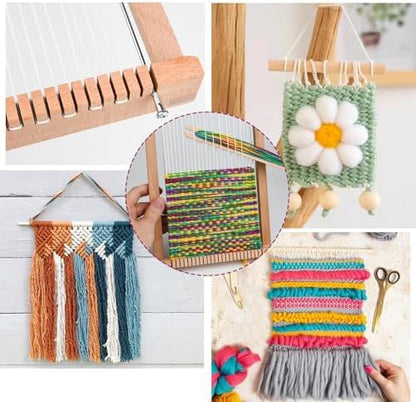 LYKTRIX Weaving Loom for Kids, Wooden Weaving Kit, Loom Kit for Kids Ages 8-12, Great Knitting Looms for Beginners and Girls Over 6 Years Old, Contains Enough Weaving Yarn 11.4" x 7.5" - Image 6