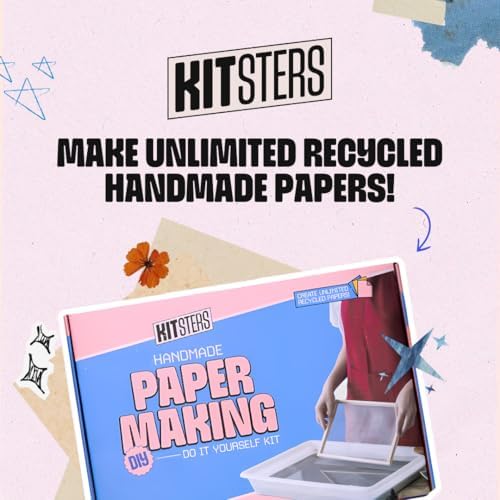 KITSTERS DIY Handmade Paper Making Kit | Make Recycled Textured Paper | DIY Kit for All - Men & Women | Craft Kit - Mould & Deckle Included | Adult Hobbies | New Crafts to Try - Image 2